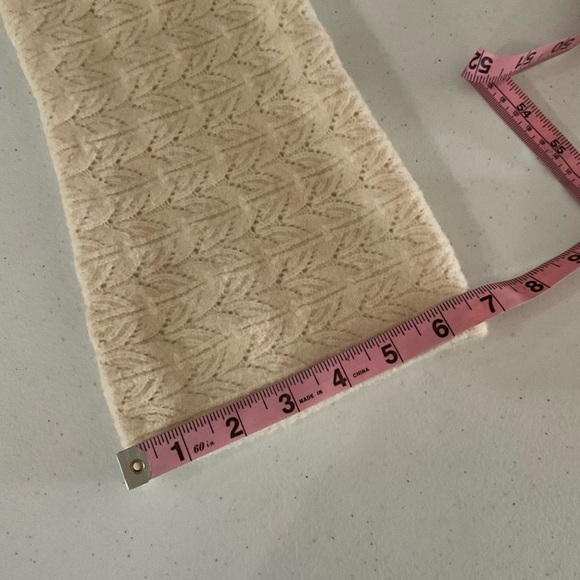 Chico’s Cable Knit Sweater V-Neck “Drama” Pullover Oatmeal Women’s 8 (Chico’s 1) - Picture 9 of 13